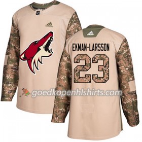 Arizona Coyotes Oliver Ekman-Larsson 23 Adidas 2017-2018 Camo Veterans Day Practice Authentic Shirt - Mannen